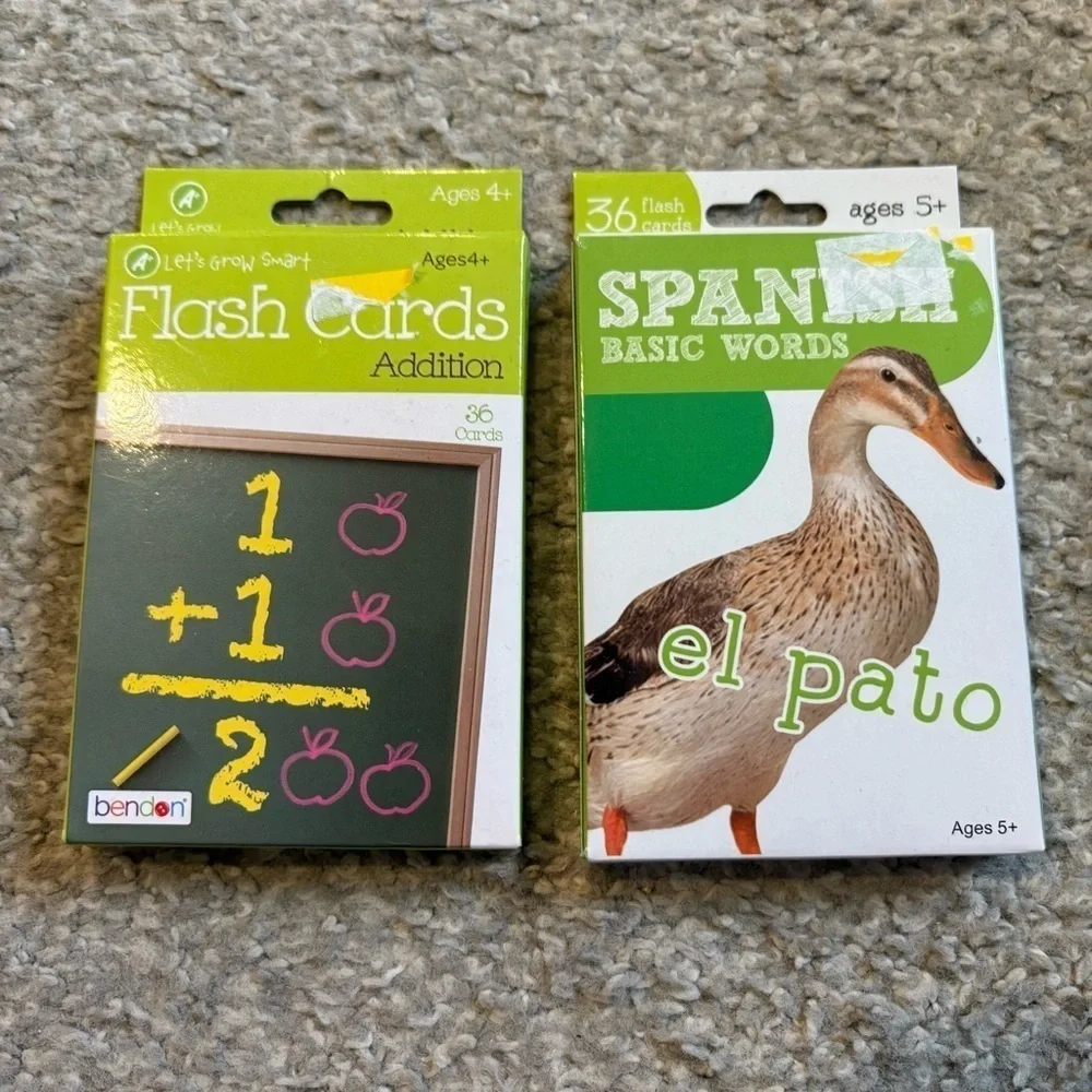 Flash Cards Set - Addition and Spanish NEW Kids Learning